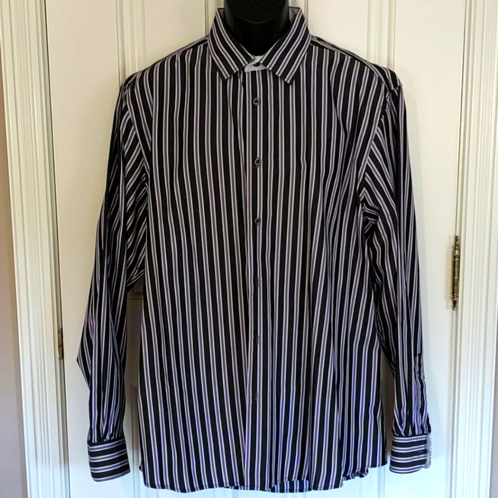 NWOT Brio Milano Striped Dress Shirt